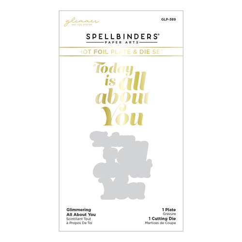 Spellbinders Glimmering All About You Hot Foil Plate & Die Set