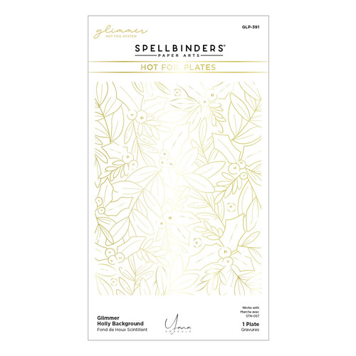Spellbinders Glimmer Holly Background Hot Foil Plate