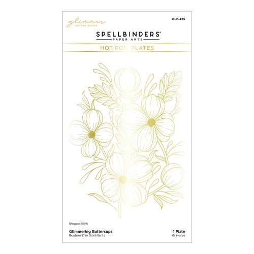 Spellinders Glimmering Buttercups Glimmer Plate from the Glimmering Flowers Collection