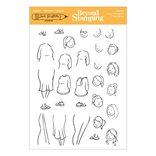 Spellbinders Beyond Stamping Custom Portrait #1 Clear Stamp Set from the Custom Portrait Collection by Josh Griffiths Studio