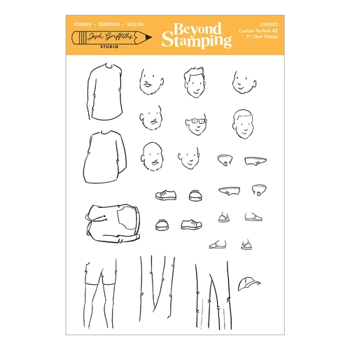 Spellbinders Beyond Stamping Custom Portrait #2 Clear Stamp Set from the Custom Portrait Collection by Josh Griffiths Studio