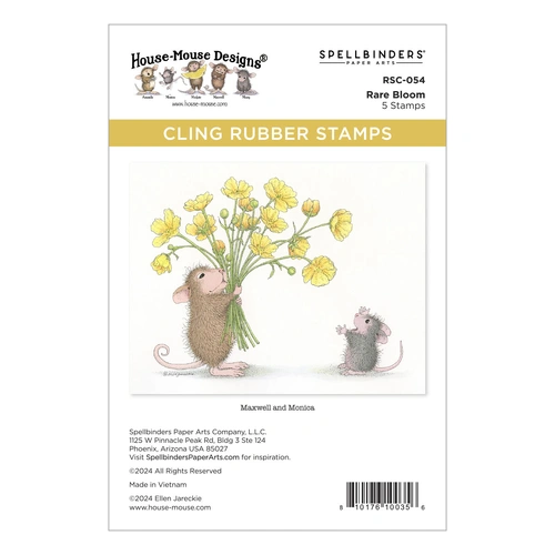 Spellbinders Rare Bloom Cling Rubber Stamp Set from the House-Mouse Rare Bloom Collection