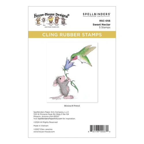 Spellbinders Sweet Nectar Cling Rubber Stamp Set from the House-Mouse Rare Bloom Collection