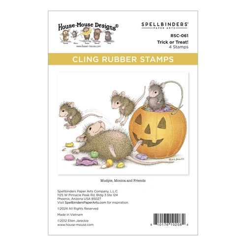 Spellbinders Trick or Treat! Cling Rubber Stamp Set from the House-Mouse Tree-mendous Christmas Collection