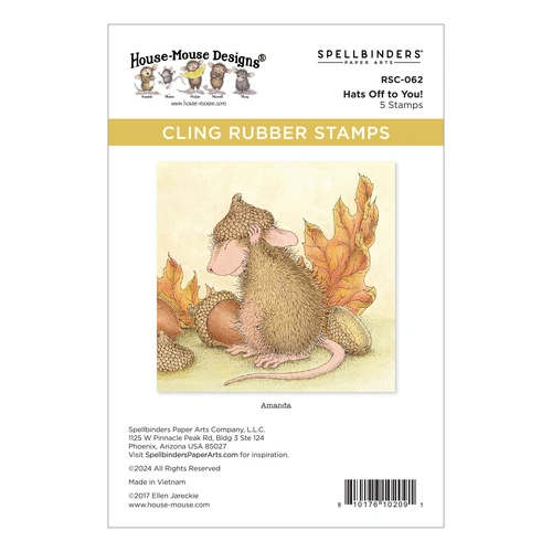 Spellbinders Hats Off to You! Cling Rubber Stamp Set from the House-Mouse Tree-mendous Christmas Collection