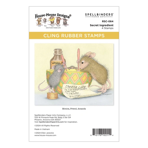 Spellbinders Secret Ingredient Cling Rubber Stamps from the House-Mouse Heart and Soul Collection 