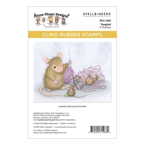 Spellbinders House-Mouse Tangled Cling Rubber Stamp Set from the Tangled Collection