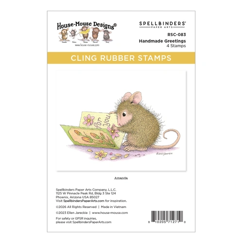 Spellbinders House-Mouse Handmade Greetings Cling Rubber Stamp Set from the Tangled Collection