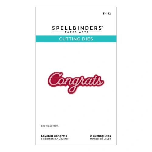 Spellbinders Layered Congrats Etched Dies from the Essentially Yours Sentiments Collection
