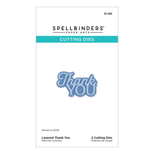 Spellbinders Layered Thank You Etched Dies from the Essentially Yours Sentiments Collection