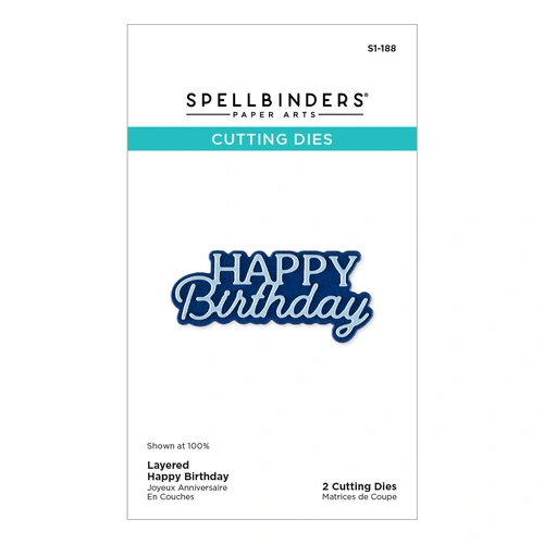 Spellbinders Layered Happy Birthday Etched Dies from the Essentially Yours Sentiments Collection