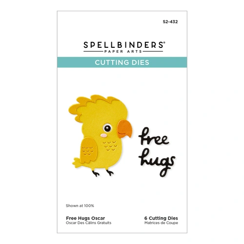 Spellbinders Free Hugs Oscar Etched Dies from the Cheerful Chirps Collection