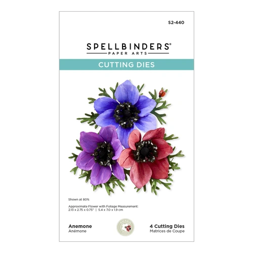 Spellbinders Anemone Etched Dies from the Summer Solstice Garden Collection by Susan Tierney-Cockburn
