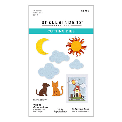 Spellbinders Village Companions Etched Dies from the Whimsical Village Collection by Vicky Papaioannou