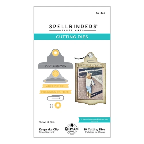 Spellbinders Keepsake Clip Etched Dies from the Turn the Page Collection by Esther Glas