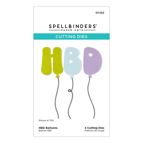Spellbinders HBD Balloons Etched Dies From the Aged to Perfection Collection