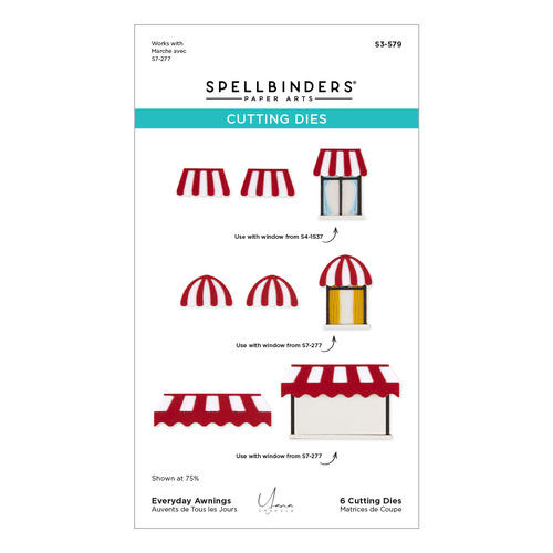 Spellbinders Everyday Awnings Etched Dies from the Everyday City Holiday Collection by Yana Smakula