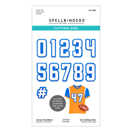 Spellbinders Jersey Numbers Set Etched Dies