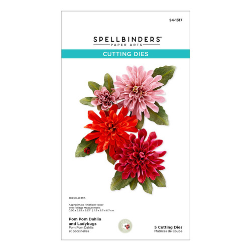 Spellbinders Pom Pom Dahlia and Ladybugs Etched Dies