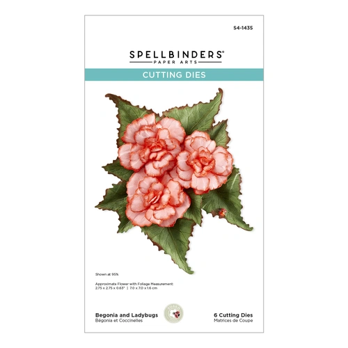 Spellbinders Begonia and Ladybugs Etched Dies from the Summer Solstice Garden Collection by Susan Tierney-Cockburn