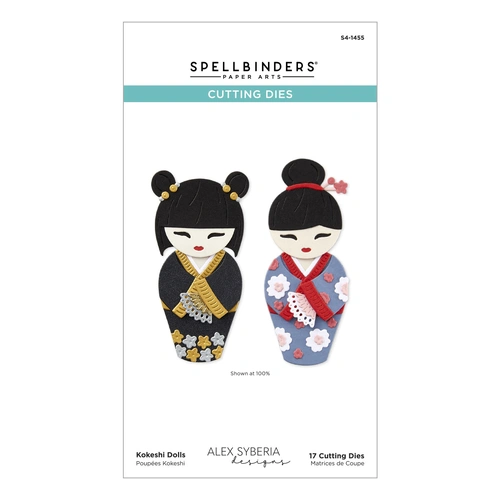 Spellbinders Kokeshi Dolls Etched Dies from the Spring in Kyoto Collection by Alex Syberia Designs