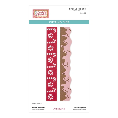 Spellbinders Sweet Borders Etched Dies from the Candy Christmas Collection by Stamperia 