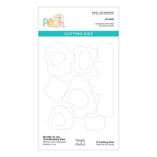 Spellbinders Bundle of Joy Coordinating Etched Dies from the Say Cheese Classic Pooh Baby Collection with Simple Stories