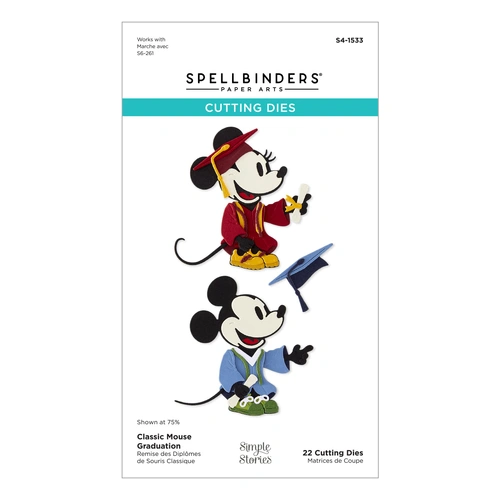 Spellbinders Classic Mouse Graduation Etched Dies from the Classic Mouse Collection