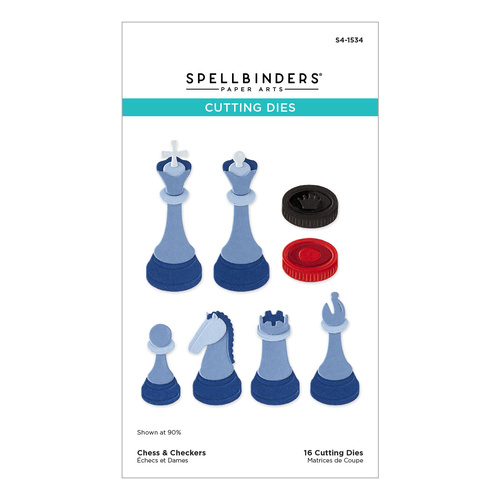 Spellbinders Chess & Checkers Etched Dies from the Checkmate Collection