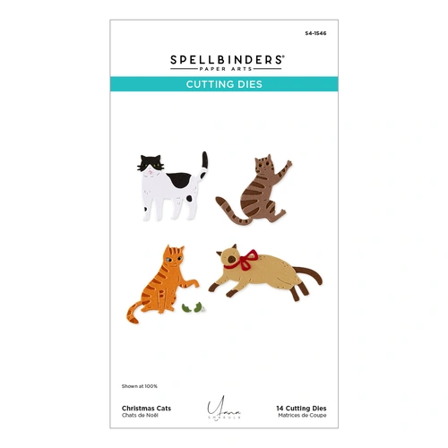 Spellbinders Christmas Cats Etched Dies from the Yana's Christmas Cats Collection by Yana Smakula