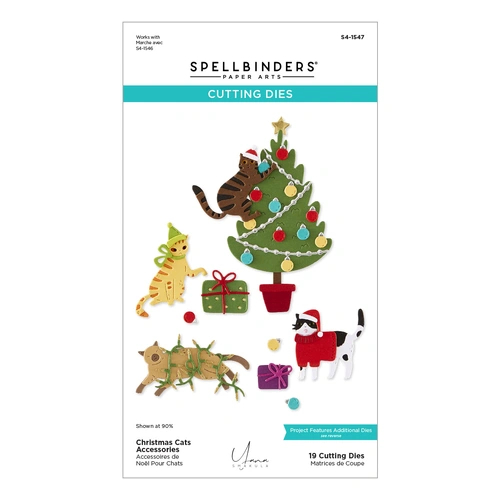Spellbinders Christmas Cats Accessories Etched Dies from the Yana's Christmas Cats Collection by Yana Smakula