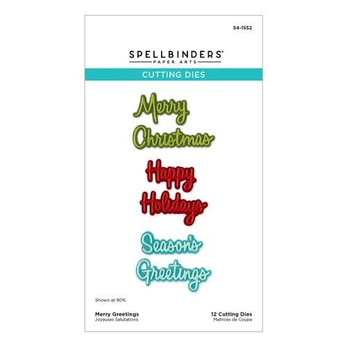 Spellbinders Merry Greetings Etched Dies from the Dear Santa Collection
