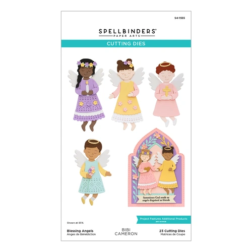 Spellbinders Blessing Angels Etched Dies from the Bibi's Little Blessings Collection by Bibi Cameron