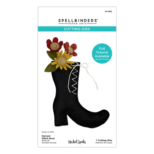 Spellbinders Felt Harvest Witch Boot Etched Dies from the Halloween Felt Stitch & Create Collection by Nichol Spohr