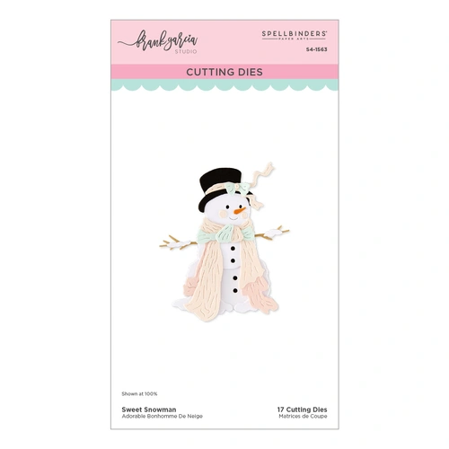 Spellbinders Sweet Snowman Etched Dies from the Christmas Blush Collection by Frank Garcia
