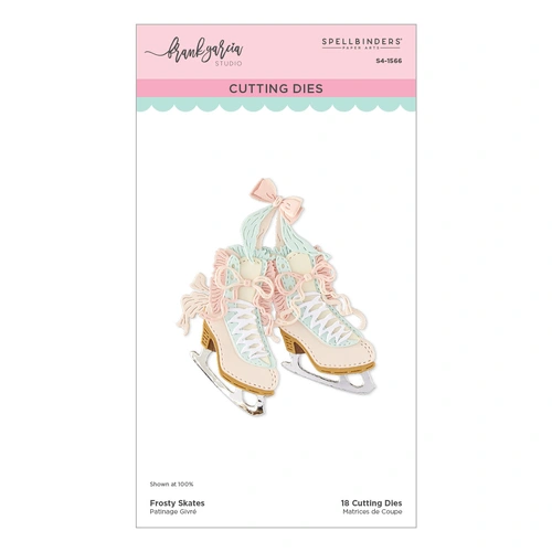 Spellbinders Frosty Skates Etched Dies from the Christmas Blush Collection by Frank Garcia