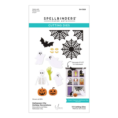 Spellbinders Halloween City Holiday Decorations Etched Dies from the Halloween City Holiday Collection by Yana Smakula