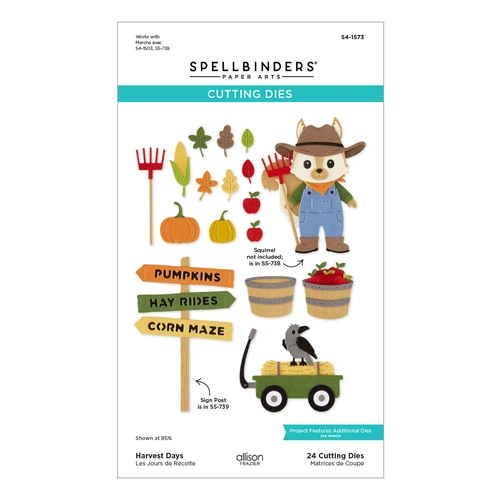 Spellbinders Harvest Days Etched Dies from the Fall Adventures Collection by Allison Frazier