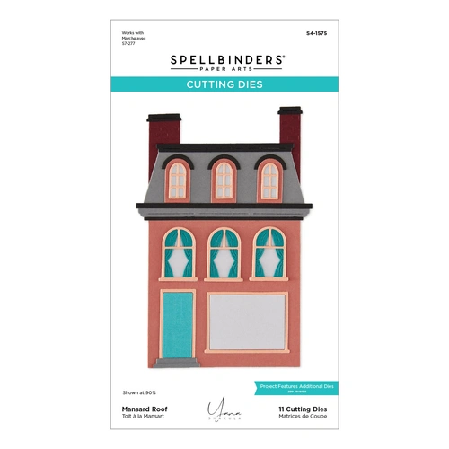 Spellbinders Mansard Roof Etched Dies from the Christmas City Holiday Collection by Yana Smakula