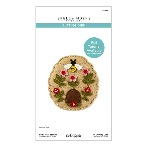 Spellbinders Felt Floral Beehive Etched Dies from the Summer Felt Stitch & Create Collection by Nichol Spohr