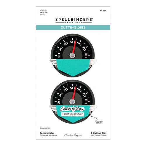 Spellbinders Speedometer Etched Dies from the Classic Road Legends Collection by Mindy Eggen