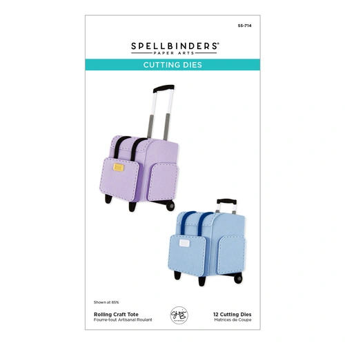 Spellbinders Rolling Craft Tote Etched Dies from the We All Have Baggage Collection by Sheri Ballantyne