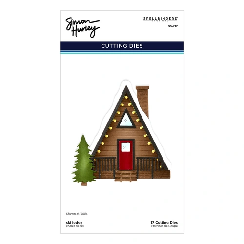 Spellbinders Ski Lodge Etched Dies from the Ski-son's Greetings Collection by Simon Hurley