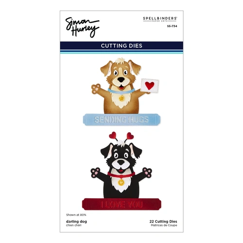 Spellbinders Darling Dog Etched Dies from the Sending Hugs Collection by Simon Hurley