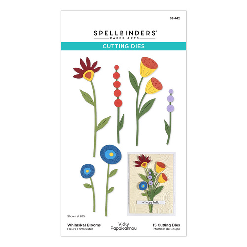 Spellbinders Whimsical Blooms Etched Dies from the Whimsical Village Collection by Vicky Papaioannou