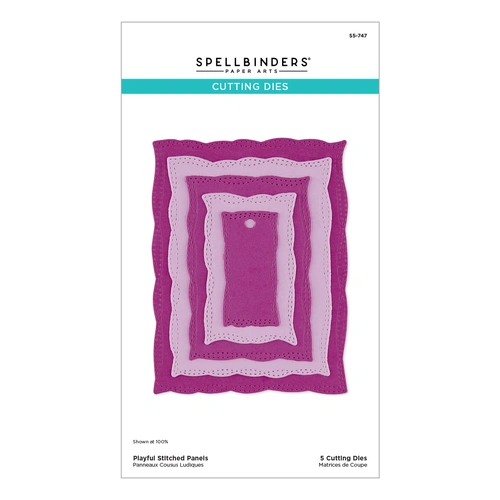 Spellbinders Playful Stitched Panels Etched Dies from the Poppy Song Collection