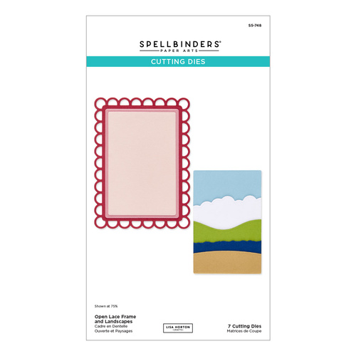 Spellbinders Open Lace Frame and Landscapes Etched Dies from the Summertime Collection by Lisa Horton