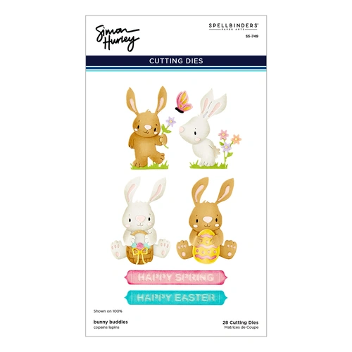 Spellbinders Bunny Buddies Etched Dies by Simon Hurley From the Happy Spring Collection