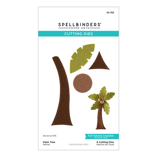 Spellbinders Palm Tree Etched Dies from the 3D Felt Decor Summer Collection by Sandi MacIver