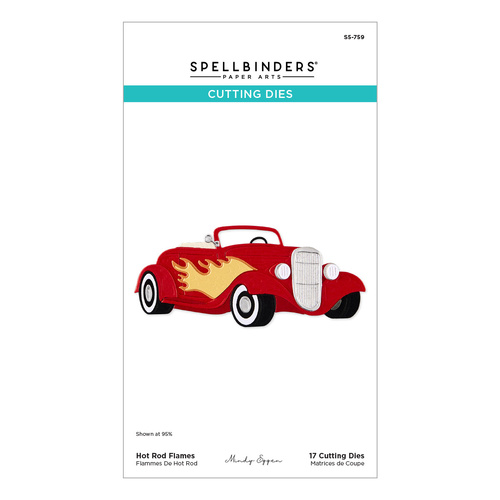 Spellbinders Hot Rod Flames Etched Dies from the Classic Road Legends 2.0 Collection by Mindy Eggen